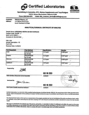 Fisetin Certified Laboratories