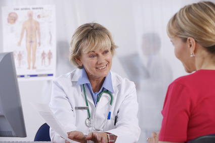 female doctor and patient